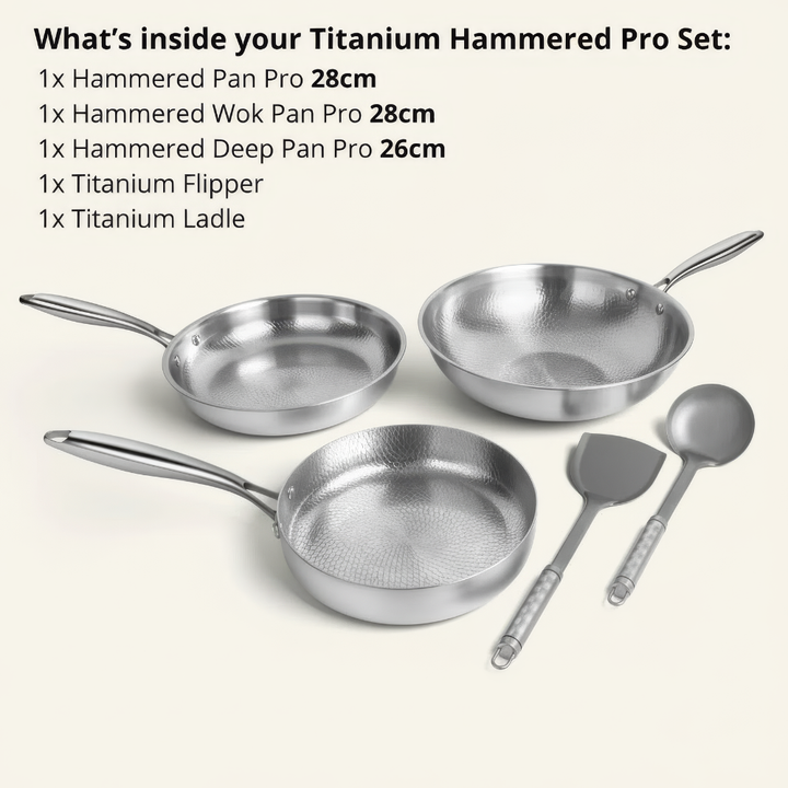 Hammered Titanium Cookware Set