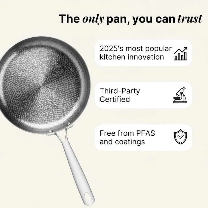 Hammered Pan + Utensil Set