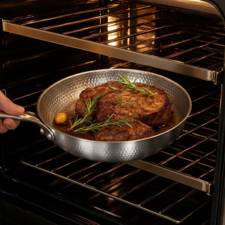 Hammered Pan + Utensil Set