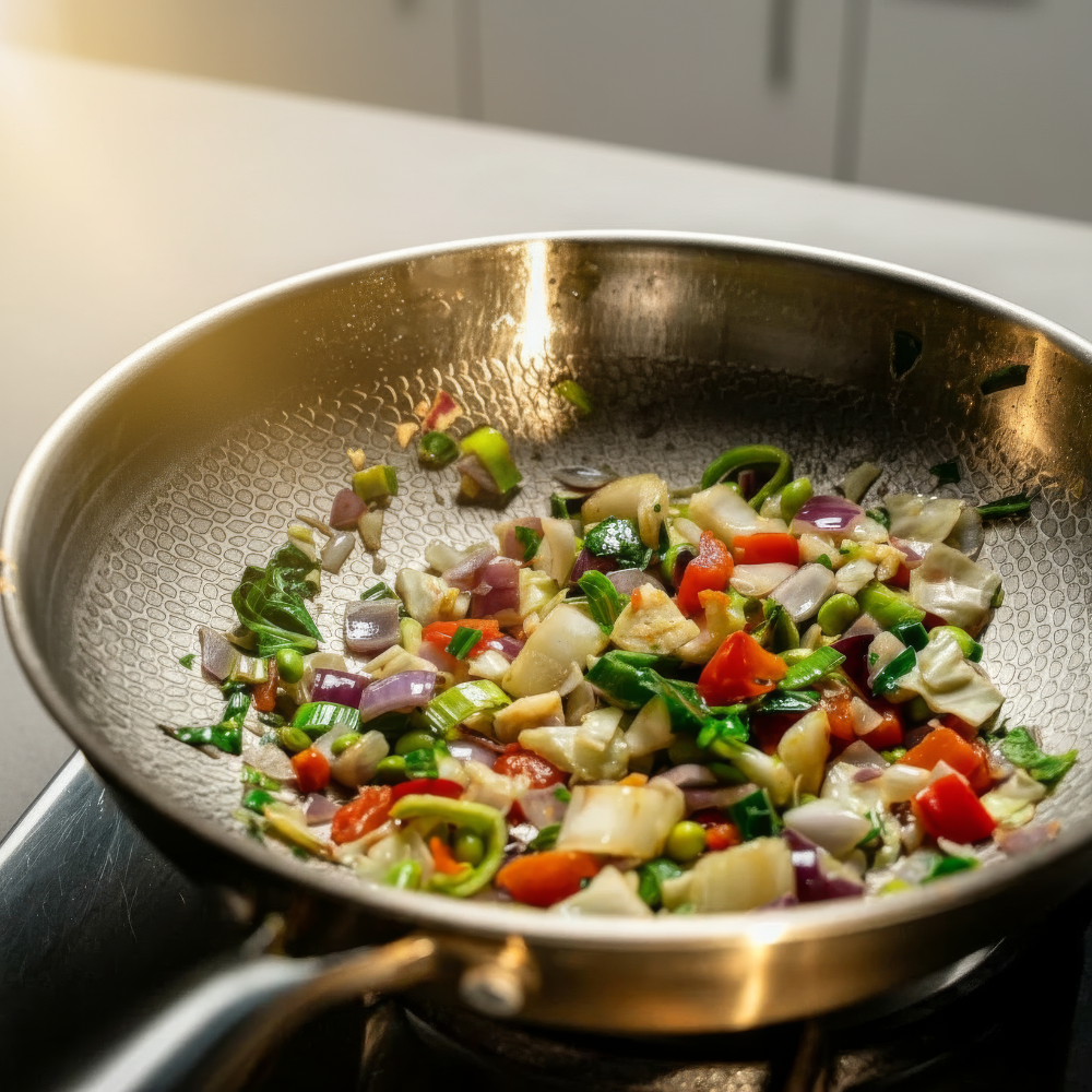 Flat-Bottom Titanium Wok