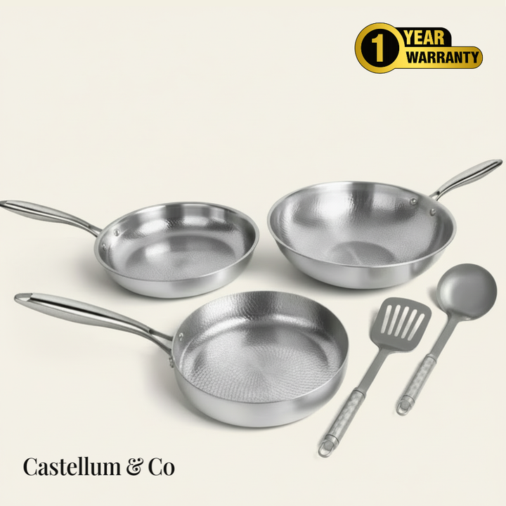 Hammered Titanium Cookware Set