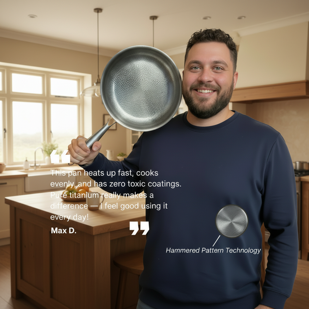 Hammered Titanium Pan